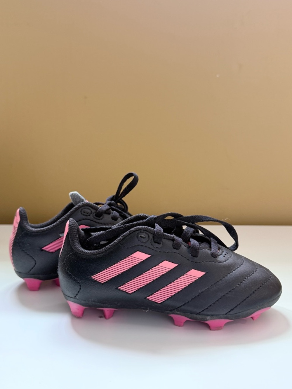 adidas Black and Pink Soccer Cleats